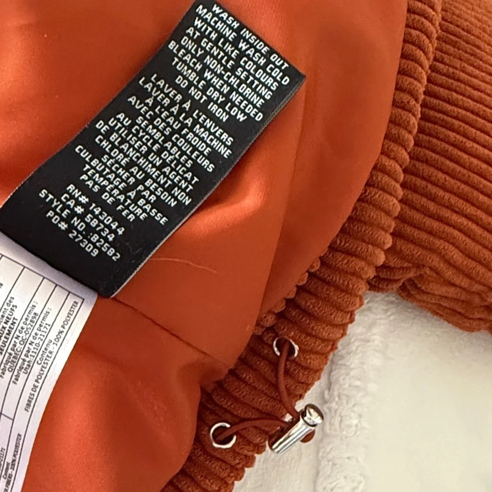 7 For All Mankind Orange Corduroy Jacket - Picture 4 of 5